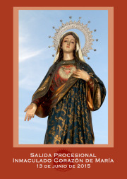 Cartel de la salida procesional del Inmaculado Corazón de María 2015