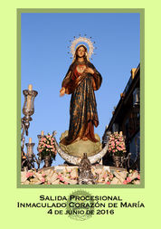 Cartel de la salida procesional del Inmaculado Corazón de María 2015